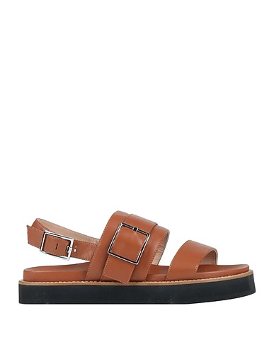 PESERICO Sandals Brown Soft Leather