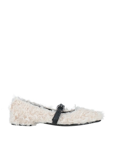 BEATRICE .B Ballet flats Ivory Textile fibres