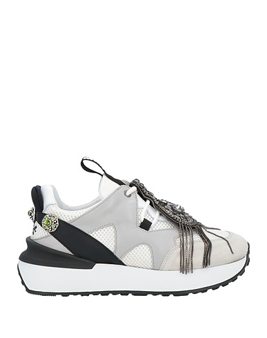 MR & MRS ITALY Sneakers White 100% Cow leather, Polyester, Polyamide, Elastane