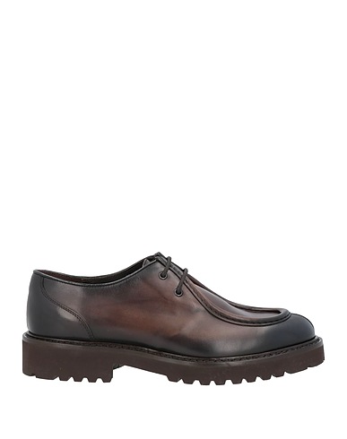 DOUCAL'S Laced shoes Dark brown Soft Leather