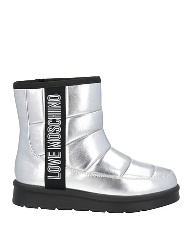 LOVE MOSCHINO Stiefelette Silber Gewebefasern