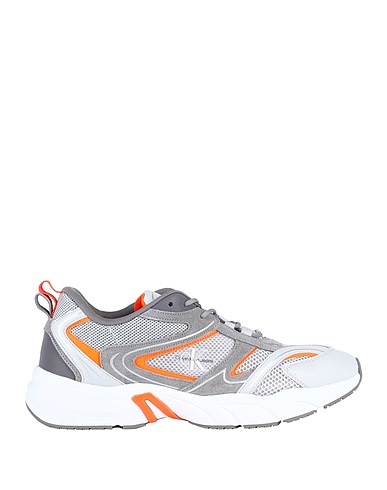 CALVIN KLEIN JEANS Sneakers Grey 100% Recycled polyester, Leather