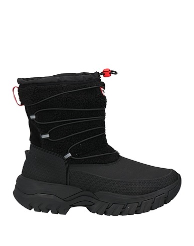 HUNTER Stivaletti Nero Fibre tessili, Gomma
