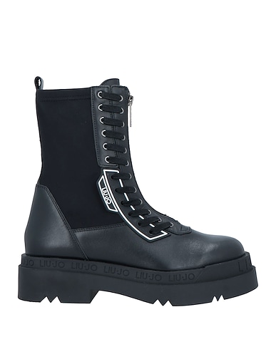 LIU •JO Ankle boot Black Calfskin, Lycra®