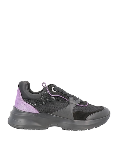 LIU •JO Sneakers Black Leather, Textile fibers