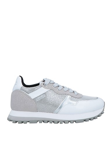 LIU •JO Sneakers Grigio chiaro Pelle, Fibre tessili