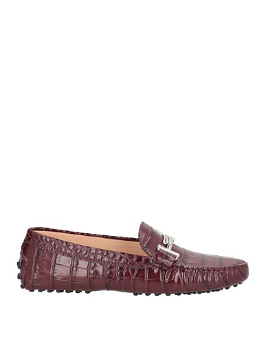 TOD'S Loafers Plum Soft Leather