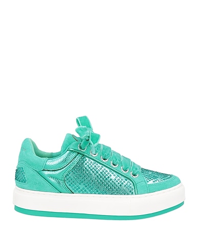 KURT GEIGER Sneakers Turquoise Leather, Textile fibres