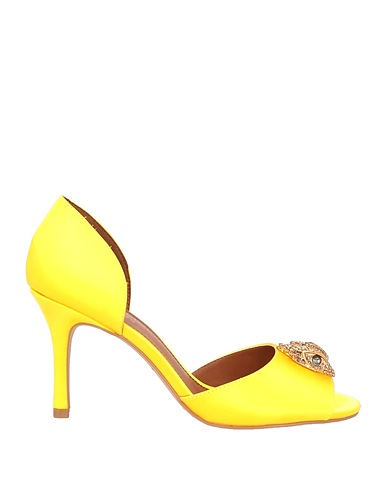 KURT GEIGER Sandals Yellow Textile fibres