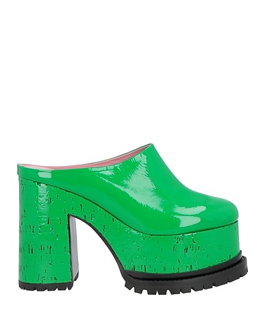 HAUS OF HONEY Mules and clogs Green Soft Leather
