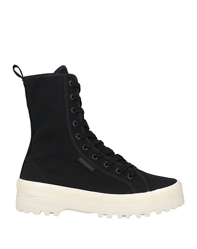 SUPERGA Ankle boot Black Textile fibers