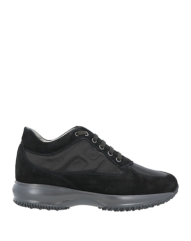 HOGAN Sneakers Black Soft Leather, Textile fibers