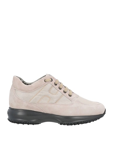 HOGAN Sneakers Light grey Leather, Textile fibers