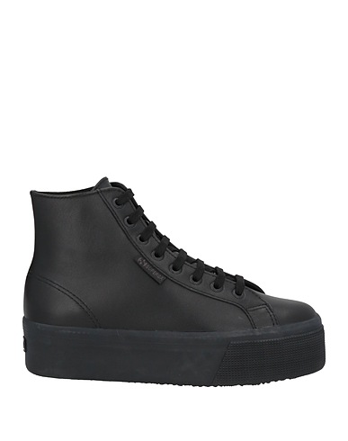 SUPERGA Sneakers Nero Pelle, Fibre tessili