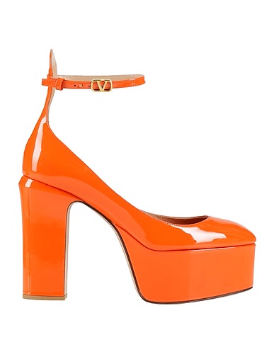 VALENTINO GARAVANI Pump Orange Soft Leather