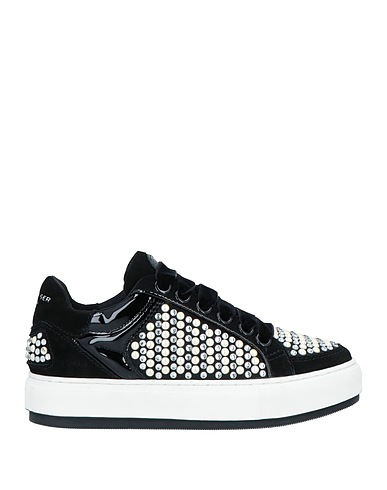 KURT GEIGER Sneakers Black Leather, Textile fibres