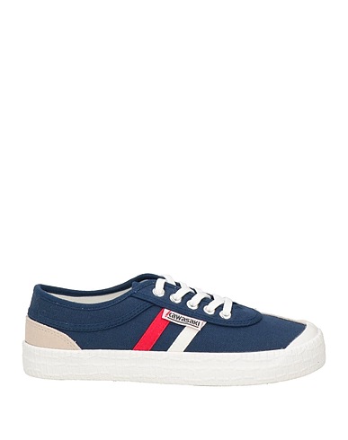 KAWASAKI Sneakers Navy blue Cotton, Leather