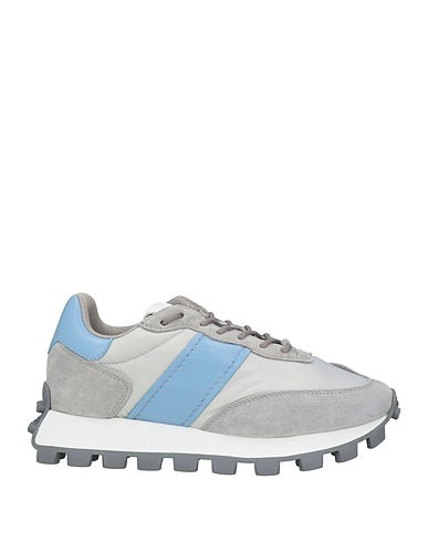 TOD'S Sneakers Light grey Leather, Textile fibres
