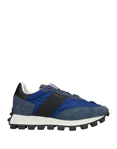 TOD'S Sneakers Navy blue Leather, Textile fibres