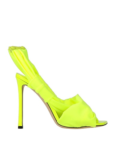 JIMMY CHOO Sandals Lime green Textile fibers