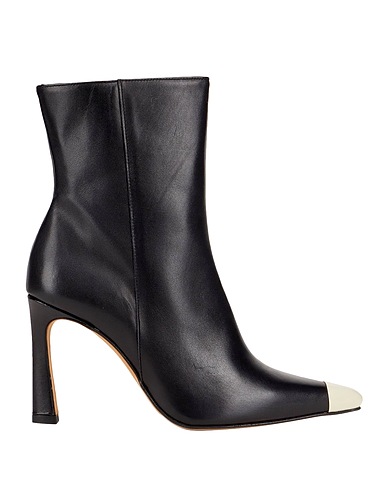 8 by YOOX Ankle boot LEATHER POINTY DETAIL ANKLE BOOT
 Black 100% Calfskin
