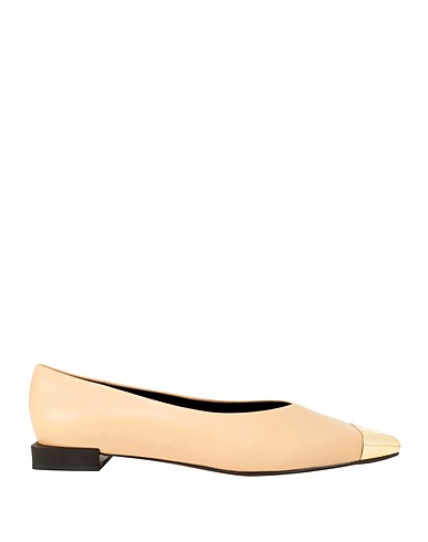 8 by YOOX Ballet flats LEATHER POINTY DETAIL BALLET
 Beige 100% Calfskin