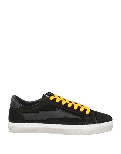 SANYAKO Sneakers Black Leather, Textile fibers