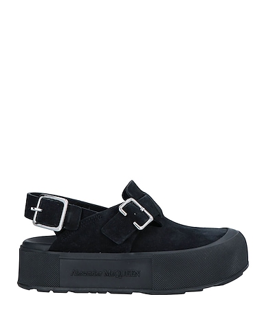 MCQUEEN Mules and clogs Black Leather