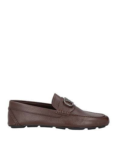 VALENTINO GARAVANI Loafers Dark brown Soft Leather