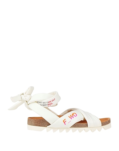 F_WD Sandals White Textile fibres
