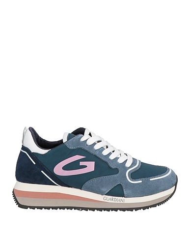 ALBERTO GUARDIANI Sneakers Deep teal Leather, Textile fibres