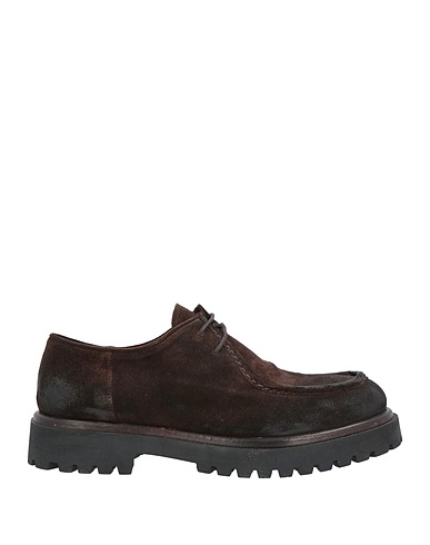 PAWELK'S Laced shoes Dark brown Leather