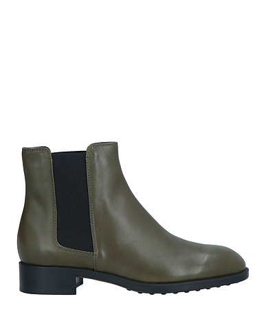 TOD'S Ankle boot Dark green Soft Leather