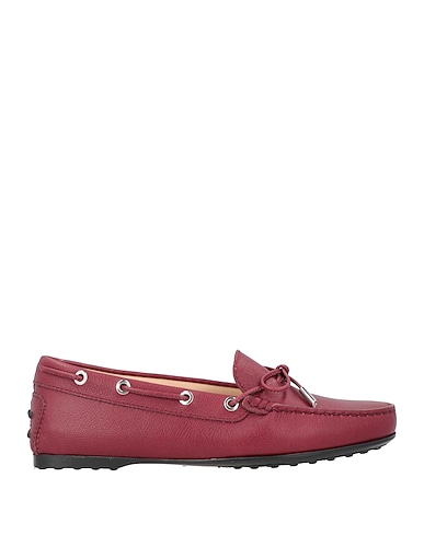 TOD'S Loafers Burgundy Leather