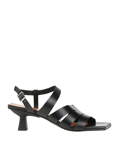 GANNI Sandals Black Soft Leather
