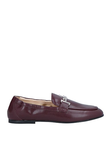 TOD'S Loafers Plum Soft Leather