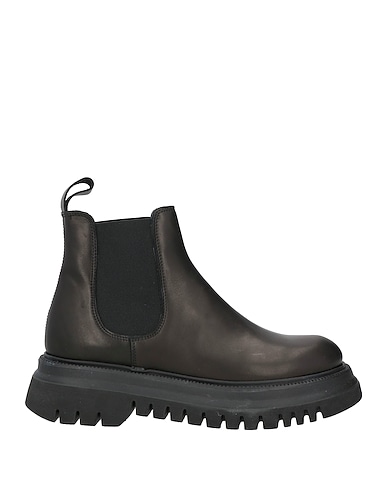 BROWN Ankle boot Black Calfskin