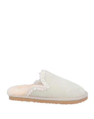 MOU Mules und Clogs Hellgrau Schafleder