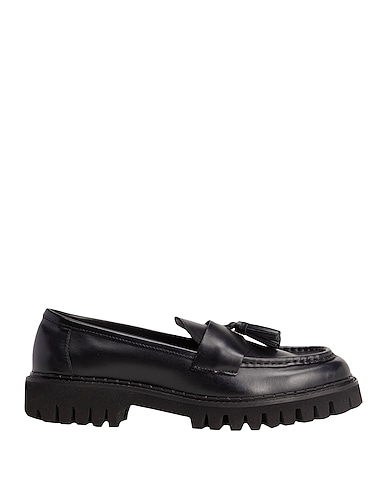 8 by YOOX Loafers LEATHER CHUNKY LOAFERS Black 100% Calfskin