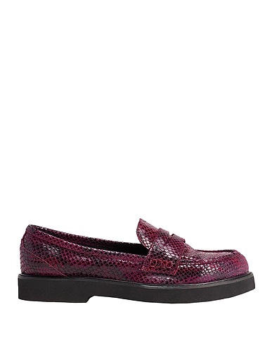 8 by YOOX Mokassins LEATHER PENNY LOAFERS
 Pflaume 100% Kalbsleder