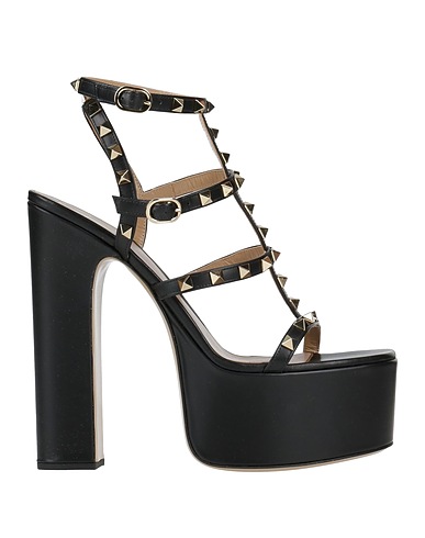 VALENTINO GARAVANI Sandals Black Leather