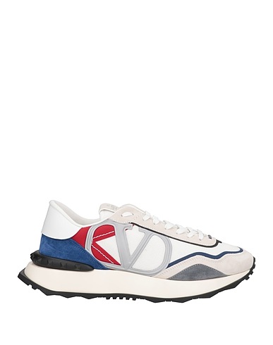VALENTINO GARAVANI Sneakers White Soft Leather, Textile fibers