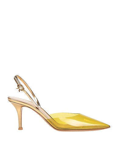 GIANVITO ROSSI Pump Lime green Soft Leather, Plastic