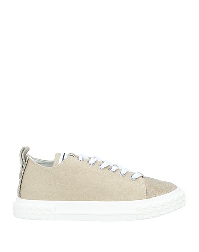 GIUSEPPE ZANOTTI Sneakers Beige Soft Leather, Textile fibres