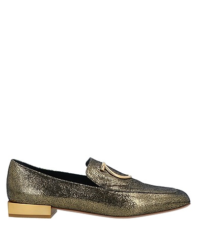 FERRAGAMO Loafers Gold Lambskin