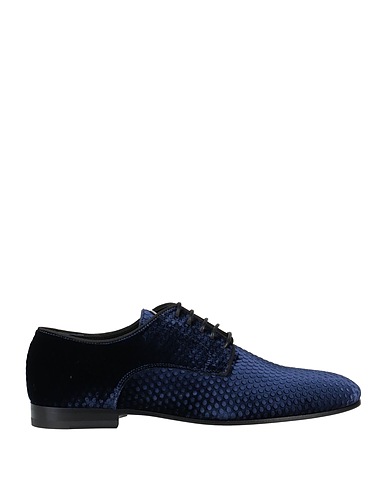 GIUSEPPE ZANOTTI Laced shoes Navy blue Textile fibres