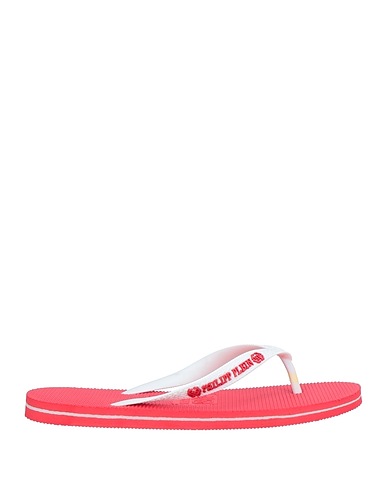 PHILIPP PLEIN Flip flops White Rubber