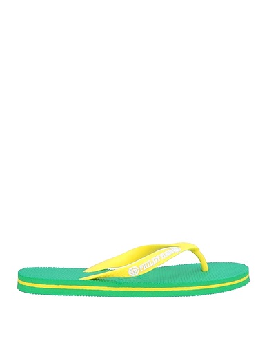 PHILIPP PLEIN Flip flops Yellow Rubber
