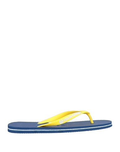 PHILIPP PLEIN Flip flops Yellow Rubber