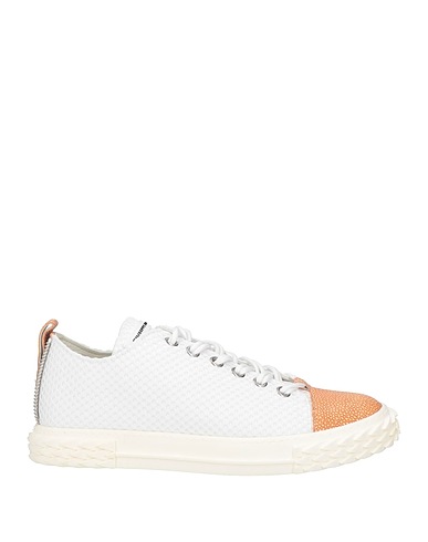GIUSEPPE ZANOTTI Sneakers White Soft Leather, Textile fibres